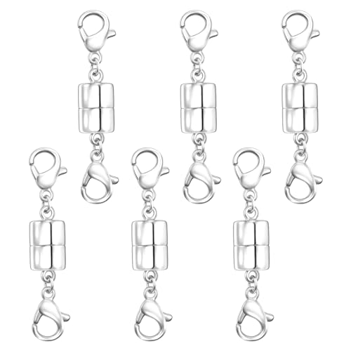 Qulltk Doppelter Karabinerverschluss, magnetische Halskettenverschlüsse und Verschlüsse, 14 Karat Gold und Silber, magnetischer Schmuckverschlüsse, Konverter für Armband, Halsketten, Verlängerung Qulltk Doppelter Karabinerverschluss, magnetische Halskettenverschlüsse und Verschlüsse, 14 Karat Gold und Silber, magnetischer Schmuckverschlüsse, Konverter für Armband, Halsketten, Verlängerung von Qulltk