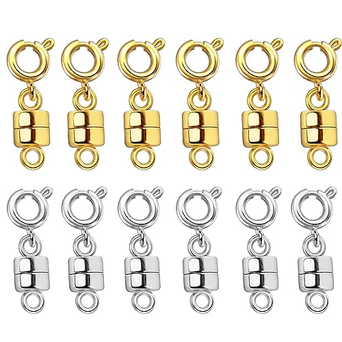 Qulltk Magnetische Halskettenverschlüsse und Verschlüsse, Konverter, Schmuckverschlüsse für Armbänder, Halsketten, Ketten, Gold- und versilberte Schmuckherstellung, Halskettenverschlüsse Qulltk Magnetische Halskettenverschlüsse und Verschlüsse, Konverter, Schmuckverschlüsse für Armbänder, Halsketten, Ketten, Gold- und versilberte Schmuckherstellung, Halskettenverschlüsse von Qulltk