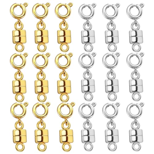 Qulltk Magnetische Halskettenverschlüsse und Verschlüsse, Konverter, Schmuckverschlüsse für Armbänder, Halsketten, Ketten, Gold- und versilberte Schmuckherstellung, Halskettenverschlüsse Qulltk Magnetische Halskettenverschlüsse und Verschlüsse, Konverter, Schmuckverschlüsse für Armbänder, Halsketten, Ketten, Gold- und versilberte Schmuckherstellung, Halskettenverschlüsse von Qulltk