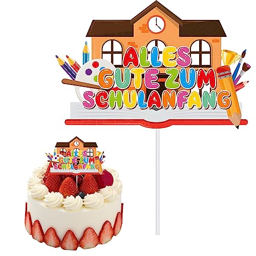 Back to School Cupcake Toppers - Flaggen für den ersten Schultag im Klassenzimmer | Back to School Hang Swirl Party-Dekoration für Zeremonien, Zusammenkünfte und Feiern Qumiuu von Qumiuu