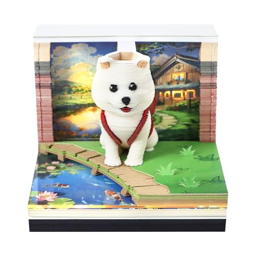 Qumiuu 3D Notizblock | 2026 Notizblock Skulptur,Papier Kunst Hund Figur Zum Schreiben Planen Für Erwachsene Kinder Studenten Festtag Weihnachten Advent Qumiuu 3D Notizblock | 2026 Notizblock Skulptur,Papier Kunst Hund Figur Zum Schreiben Planen Für Erwachsene Kinder Studenten Festtag Weihnachten Advent von Qumiuu