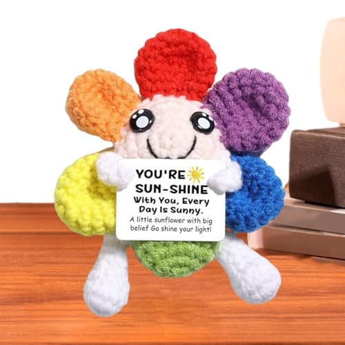 Qumiuu Strickpuppe | Handgefertigte Motivierende Sonnenblumen Puppe | Lustiges Spielzeug Für Lehrer Geschenk Abschied Mitgefühl Qumiuu Strickpuppe | Handgefertigte Motivierende Sonnenblumen Puppe | Lustiges Spielzeug Für Lehrer Geschenk Abschied Mitgefühl von Qumiuu