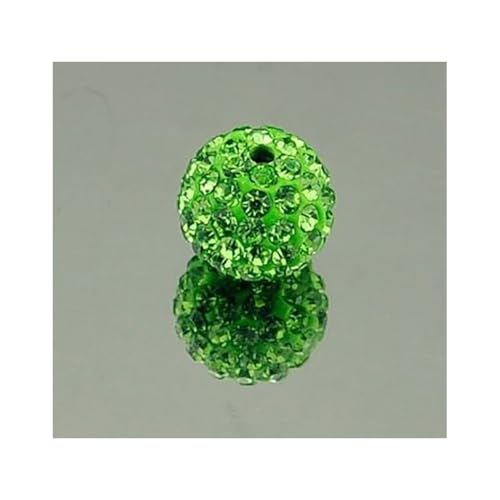 200 Stück 4mm Polymer Clay Perlen Runde Perlen mit Strass für Schmuckherstellung (Grün) von Quninet