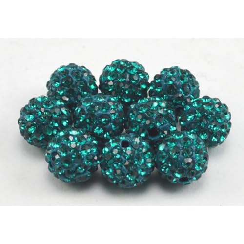 200 Stück 6mm Pfauengrün Modelliermassenperlen Runde Perlen mit Strass für DIY Schmuck Herstellung 200 Stück 6mm Pfauengrün Modelliermassenperlen Runde Perlen mit Strass für DIY Schmuck Herstellung von Quninet