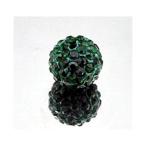 200 Stück 6mm Polymer Clay Perlen Runde Glänzende Perlen für Schmuckherstellung Lose Perlen für DIY Armband Halskette Ohrringe (Dunkelgrün) von Quninet