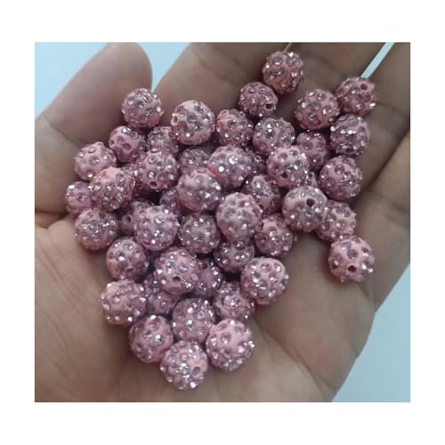 Strass-Ton-Perlen zur Schmuckherstellung, 6 mm, glänzende Kristall-Discokugeln, Polymerton, runde lose Perlen für Bastelarbeiten, Armbänder, Halsketten, Ohrringe, Rosa, 200 Stück Strass-Ton-Perlen zur Schmuckherstellung, 6 mm, glänzende Kristall-Discokugeln, Polymerton, runde lose Perlen für Bastelarbeiten, Armbänder, Halsketten, Ohrringe, Rosa, 200 Stück von Quninet