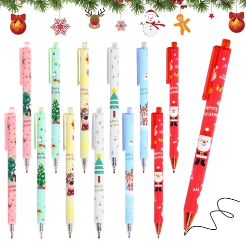 Kugelschreiber Weihnachten, 12 Stück Stift Weihnachten, Weihnachts Kugelschreiber Weihnachtsgeschenke, Kleine Weihnachts Geschenke für Kinder Hinweis Kalender Färbung Büro Schulbedarf Kunstprojekte Kugelschreiber Weihnachten, 12 Stück Stift Weihnachten, Weihnachts Kugelschreiber Weihnachtsgeschenke, Kleine Weihnachts Geschenke für Kinder Hinweis Kalender Färbung Büro Schulbedarf Kunstprojekte von Qunkun