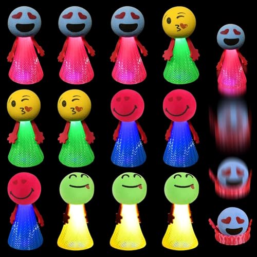 Qunkun LED Feder Leucht Springendes Spielzeug, 12 Stück Jumping Spielzeug, LED Spring Launchers Toys, Party Mitgebsel Kindergeburtstag, Glow In The Dark Puppen für Geschenktütenfüller Partygeschenke Qunkun LED Feder Leucht Springendes Spielzeug, 12 Stück Jumping Spielzeug, LED Spring Launchers Toys, Party Mitgebsel Kindergeburtstag, Glow In The Dark Puppen für Geschenktütenfüller Partygeschenke von Qunkun