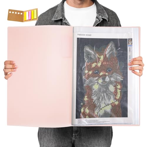 Qunrwe Aufbewahrungsbuch für Diamantmalerei, A3, Portfolio-Ordner für Kunstwerke, Kunst-Portfolios, 60 Seiten, Tasche mit Indexaufklebern, 30 x 41,9 cm, transparenter Schutz für Diamantmalerei, Qunrwe Aufbewahrungsbuch für Diamantmalerei, A3, Portfolio-Ordner für Kunstwerke, Kunst-Portfolios, 60 Seiten, Tasche mit Indexaufklebern, 30 x 41,9 cm, transparenter Schutz für Diamantmalerei, von Qunrwe