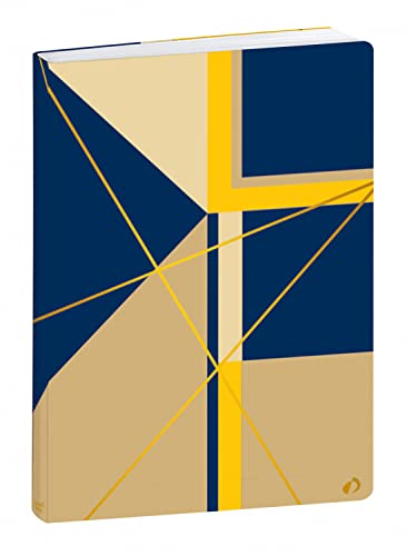 Quo Vadis Nova Notizbuch, 21 Punkte, liniert, 15 x 21 cm, Marineblau/Gelb von QUO VADIS