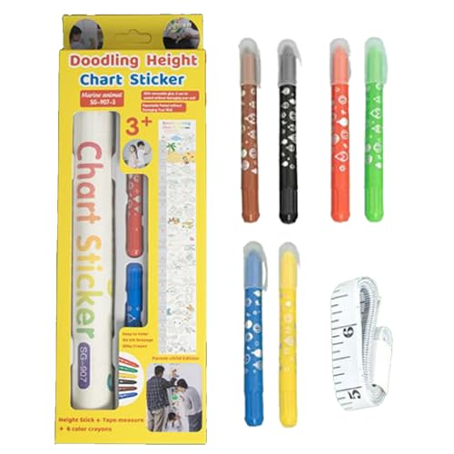Quorvex Höhenmessgerät für die Wand | Höhenmessaufkleber zum Kritzeln und Bemalen - Kinderzimmer Spielzimmer Wandsticker Quorvex Höhenmessgerät für die Wand | Höhenmessaufkleber zum Kritzeln und Bemalen - Kinderzimmer Spielzimmer Wandsticker von Quorvex