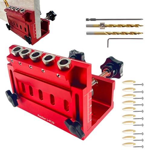 Quorvex Taschenlochbohrvorrichtung Set - Lochlocator Dübel-Schablone Set - Praktische Positionierhilfe Für Holzbearbeitung Anfänger Heimwerker Projekte Quorvex Taschenlochbohrvorrichtung Set - Lochlocator Dübel-Schablone Set - Praktische Positionierhilfe Für Holzbearbeitung Anfänger Heimwerker Projekte von Quorvex