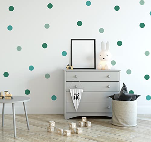 QuoteMyWall 60 mintgrüne gepunktete Wandaufkleber für Mädchen, Jungen, Kinderzimmer, Kinderzimmer, Wandkunst, entfernbar, runde Punkte, zum Abziehen und Aufkleben, 60 Stück QuoteMyWall 60 mintgrüne gepunktete Wandaufkleber für Mädchen, Jungen, Kinderzimmer, Kinderzimmer, Wandkunst, entfernbar, runde Punkte, zum Abziehen und Aufkleben, 60 Stück von QuoteMyWall
