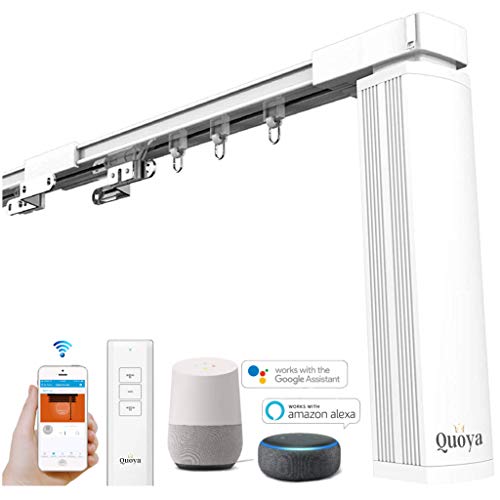 Quoya QL500 Smart Electric Curtain Track, Motorized Motor, Adjustable Track Length, Compatible with Alexa, Google, Siri, Apple Watch (bis 7 Meter) von Quoya