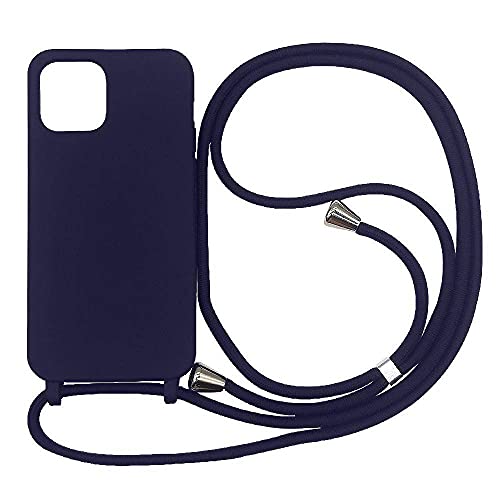 Ququcheng Kompatibel mit iPhone 11 Hülle,Handykette Hülle Silikon Seil Necklace Handyhülle mit Kordel Tasche TPU Bumper Schutzhülle für iPhone 11-Blau von Ququcheng