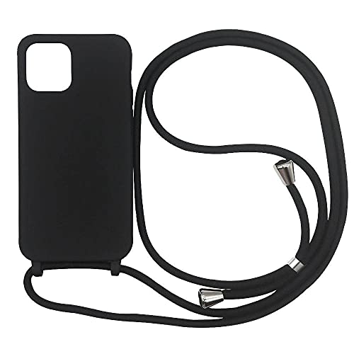 Ququcheng Kompatibel mit iPhone 11 Hülle,Handykette Hülle Silikon Seil Necklace Handyhülle mit Kordel Tasche TPU Bumper Schutzhülle für iPhone 11-Schwarz von Ququcheng