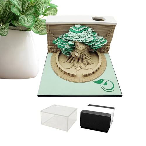 Qurygin -Schnitzkunst-Notizblock, Notizblock, Baum-Notizblock,Baumschnitzkunst-Notizblock - Artropad Memoscape-Block, Papierschnitzkunst, Einweihungs-Desktop-Dekoration Qurygin -Schnitzkunst-Notizblock, Notizblock, Baum-Notizblock,Baumschnitzkunst-Notizblock - Artropad Memoscape-Block, Papierschnitzkunst, Einweihungs-Desktop-Dekoration von Qurygin