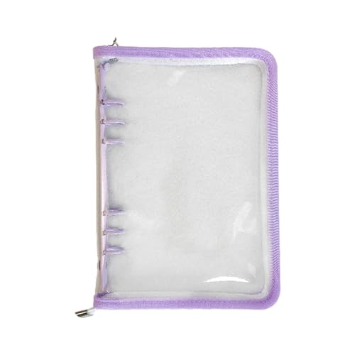 Qurygin Ordnerhüllenschutz,Budget-Ordner - 6-Loch-Softcover-Binder-Notizbuchschale,A5- oder A6-Tagebuch-Organizer, abnehmbar und wasserdicht für Schule, Reisen von Qurygin