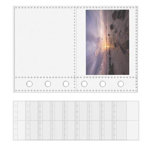 Qurygin Seitenschutzhüllen, , 6-Ringbuch-Kartenschutzhüllen, Fotohüllen für Schreibwarenliebhaber, Karten, Aufkleber, Pädagogen, Quittungen, Tickets, Schule, Büro, von Qurygin