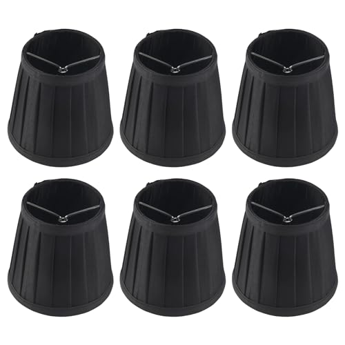 Qusedwey Clip Anclipsen Lampenschirme Kerze Kronleuchter Lampenschirme für Decken Pendelleuchte Tisch Lampe Stehend Leuchte 6 StüCk Schwarz Qusedwey Clip Anclipsen Lampenschirme Kerze Kronleuchter Lampenschirme für Decken Pendelleuchte Tisch Lampe Stehend Leuchte 6 StüCk Schwarz von Qusedwey