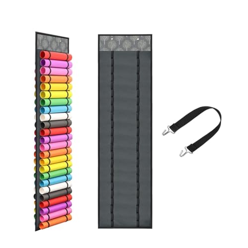 Qusedwey Vinyl Rollenhalter mit 48 FäChern, Vinyl Rollen Aufbewahrungs Organisator, Wand Bastelraum Organisatoren und Aufbewahrung, Grauer Qusedwey Vinyl Rollenhalter mit 48 FäChern, Vinyl Rollen Aufbewahrungs Organisator, Wand Bastelraum Organisatoren und Aufbewahrung, Grauer von Qusedwey