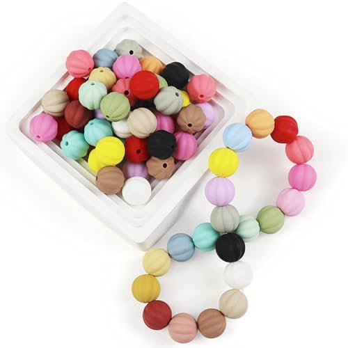 Kürbis-Silikonperlen, bunte Silikonperlen, Abstandshalter, bunte Fokusperlen für Bastelarbeiten, Girlande, Schlüsselanhänger, Halskette, Armband, Schmuckherstellung, Zubehör, handgemachtes Handwerk, Kürbis-Silikonperlen, bunte Silikonperlen, Abstandshalter, bunte Fokusperlen für Bastelarbeiten, Girlande, Schlüsselanhänger, Halskette, Armband, Schmuckherstellung, Zubehör, handgemachtes Handwerk, von Qusmeiyici