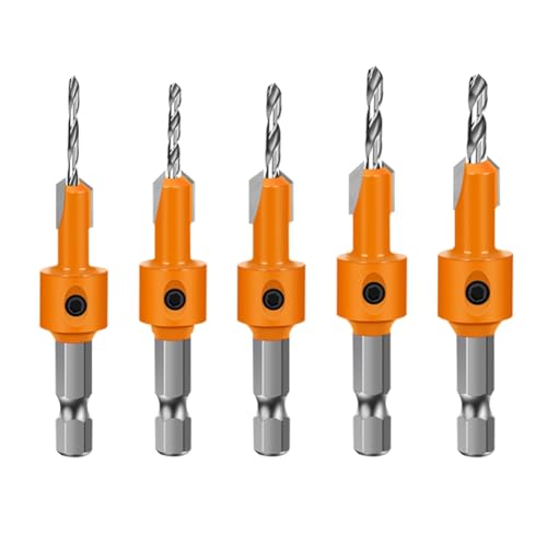 Qussedser 5 Stück 8 mm Schaft HSS Holzbearbeitung Fräser Schraubenausdreher Abbruch für Holzfräser 2,5-3,5 mm Qussedser 5 Stück 8 mm Schaft HSS Holzbearbeitung Fräser Schraubenausdreher Abbruch für Holzfräser 2,5-3,5 mm von Qussedser