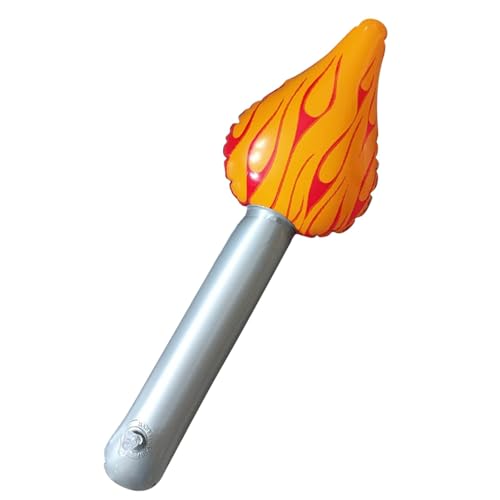 Aufblasbare Taschenlampe, Taschenlampenstütze,Aufblasfackel - Aufblasbare Fackel, lustige Fackel zum Aufblasen für Halloween-Cosplay, 16 Zoll gefälschtes Flammenfackelspielzeug für Party-Sportwettkämp von Qutalmi