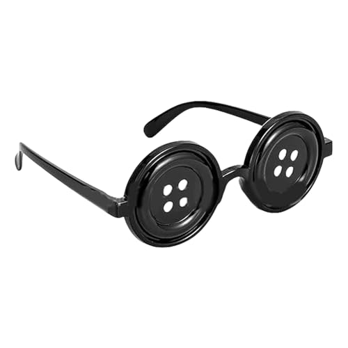 Qutalmi Corali-nes Knopfaugen Brille, Film Corali-ne Cosplay Brille Mit Knöpfen, Abnehmbare Brille Für Halloween Cosplay Lustige Sonnenbrillen Für Kinder Und Erwachsene von Qutalmi