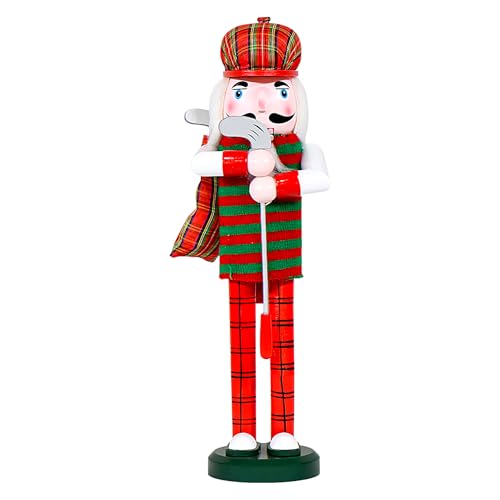 Qutalmi Nussknacker Figuren | Golf Nussknacker Soldat,35Zentimeter Holzfigur Dekoration Für Kinder Party Drinnen Draußen Haus von Qutalmi
