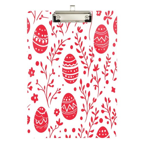 Quteprint Acryl-Klemmbrett mit Aufschrift "Happy Easter Eggs Leaves", 22,9 x 31,8 cm, transparentes, kratzfestes Klemmbrett mit silberfarbenem Metallclip und Wandhaken, 0,6 cm dick, für Büro Quteprint Acryl-Klemmbrett mit Aufschrift "Happy Easter Eggs Leaves", 22,9 x 31,8 cm, transparentes, kratzfestes Klemmbrett mit silberfarbenem Metallclip und Wandhaken, 0,6 cm dick, für Büro von Quteprint
