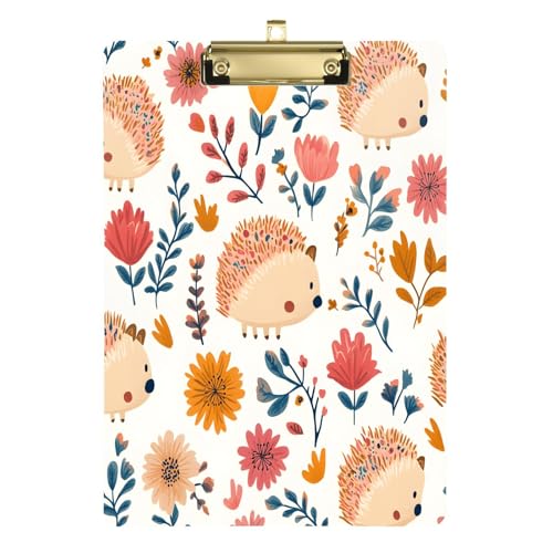Quteprint Acryl-Klemmbrett mit Igelblüten und Blättern, 22,9 x 31,8 cm, transparentes, kratzfestes Klemmbrett mit goldfarbenem Metallclip und Wandhaken, 0,6 cm dick, für Büro, Klassenzimmer Quteprint Acryl-Klemmbrett mit Igelblüten und Blättern, 22,9 x 31,8 cm, transparentes, kratzfestes Klemmbrett mit goldfarbenem Metallclip und Wandhaken, 0,6 cm dick, für Büro, Klassenzimmer von Quteprint