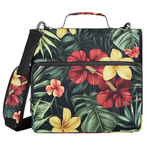 Quteprint Bindertasche mit Reißverschluss, Hawaii, tropische Palmen, 3,8 cm, 3-Ringbuch und mehrere Taschen, 500 Blatt Kapazität, erweiterbarer Aktenordner mit Schultergurten und Griffen, für Schule Quteprint Bindertasche mit Reißverschluss, Hawaii, tropische Palmen, 3,8 cm, 3-Ringbuch und mehrere Taschen, 500 Blatt Kapazität, erweiterbarer Aktenordner mit Schultergurten und Griffen, für Schule von Quteprint