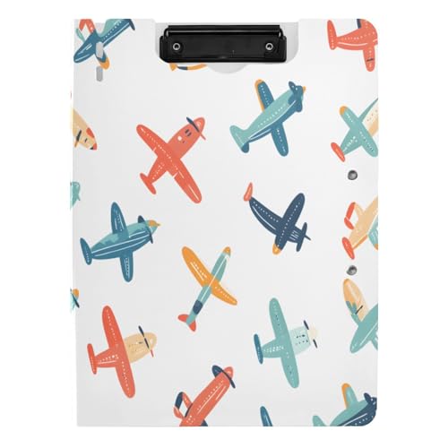 Quteprint Faltbares Klemmbrett, buntes Cartoon-Flugzeug, A4-Aktenordner-Klemmbrett mit doppelten Metall-Clips, Stiftschlitz – wasserabweisend, Dokumenten-Organizer, Akten-Klemmbretter für Büro, Schule Quteprint Faltbares Klemmbrett, buntes Cartoon-Flugzeug, A4-Aktenordner-Klemmbrett mit doppelten Metall-Clips, Stiftschlitz – wasserabweisend, Dokumenten-Organizer, Akten-Klemmbretter für Büro, Schule von Quteprint