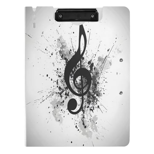 Quteprint Faltbares Klemmbrett für Ordner, Aquarell-Vintage-Musiknoten, A4, Aktenordner mit doppelten Metall-Clips, Stiftschlitz – wasserabweisend, Dokumenten-Organizer, Akten-Klemmbretter für Büro Quteprint Faltbares Klemmbrett für Ordner, Aquarell-Vintage-Musiknoten, A4, Aktenordner mit doppelten Metall-Clips, Stiftschlitz – wasserabweisend, Dokumenten-Organizer, Akten-Klemmbretter für Büro von Quteprint