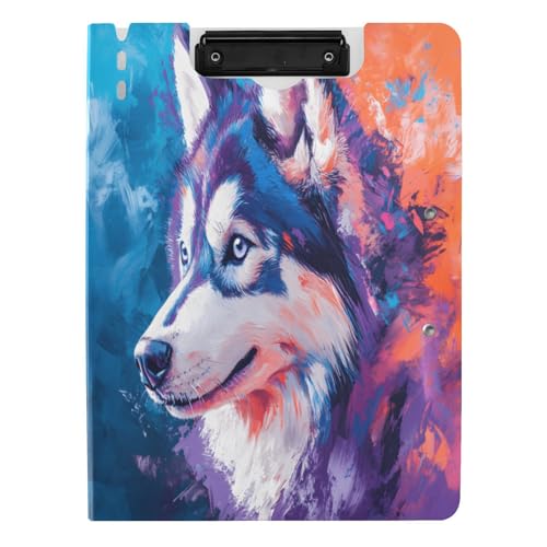 Quteprint Faltbares Klemmbrett für Ordner, abstrakte Kunst, niedlicher Hund, A4, Aktenordner Klemmbrett mit doppelten Metall-Clips, Stiftschlitz – wasserabweisend, Dokumenten-Organizer Quteprint Faltbares Klemmbrett für Ordner, abstrakte Kunst, niedlicher Hund, A4, Aktenordner Klemmbrett mit doppelten Metall-Clips, Stiftschlitz – wasserabweisend, Dokumenten-Organizer von Quteprint