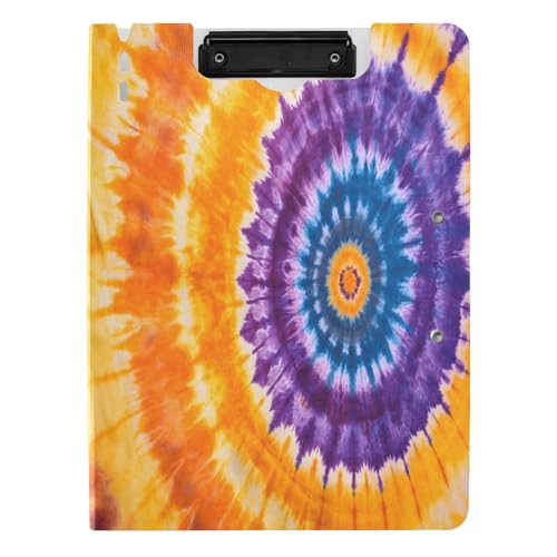 Quteprint Faltbares Klemmbrett für Ordner, abstraktes violettes Batikmuster, A4-Dateiordner-Klemmbrett mit doppelten Metall-Clips, Stiftschlitz – wasserabweisend, Dokumenten-Organizer Quteprint Faltbares Klemmbrett für Ordner, abstraktes violettes Batikmuster, A4-Dateiordner-Klemmbrett mit doppelten Metall-Clips, Stiftschlitz – wasserabweisend, Dokumenten-Organizer von Quteprint