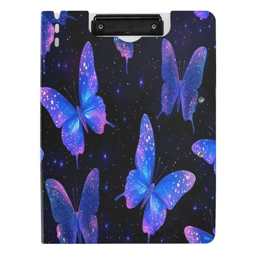 Quteprint Faltbares Klemmbrett für Ordner, leuchtender Sommerschmetterling, A4-Dateiordner-Klemmbrett mit doppelten Metall-Clips, Stiftschlitz – wasserabweisend, Dokumenten-Organizer Quteprint Faltbares Klemmbrett für Ordner, leuchtender Sommerschmetterling, A4-Dateiordner-Klemmbrett mit doppelten Metall-Clips, Stiftschlitz – wasserabweisend, Dokumenten-Organizer von Quteprint