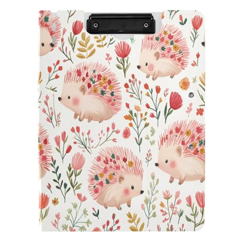 Quteprint Faltbares Klemmbrett mit Blumenblättern, Igel, A4, Aktenordner mit doppelten Metall-Clips, Stiftschlitz – wasserabweisend, Dokumenten-Organizer, Akten-Klemmbretter für Büro, Schule, Arbeit Quteprint Faltbares Klemmbrett mit Blumenblättern, Igel, A4, Aktenordner mit doppelten Metall-Clips, Stiftschlitz – wasserabweisend, Dokumenten-Organizer, Akten-Klemmbretter für Büro, Schule, Arbeit von Quteprint