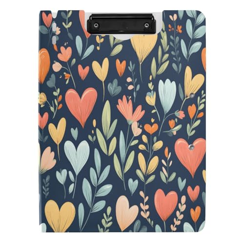 Quteprint Faltbares Klemmbrett mit Frühlingsblumen, Herzen, A4, Dateiordner Klemmbrett mit doppelten Metall-Clips, Stiftschlitz – wasserabweisend, Dokumenten-Organizer, Datei-Klemmbretter für Büro Quteprint Faltbares Klemmbrett mit Frühlingsblumen, Herzen, A4, Dateiordner Klemmbrett mit doppelten Metall-Clips, Stiftschlitz – wasserabweisend, Dokumenten-Organizer, Datei-Klemmbretter für Büro von Quteprint