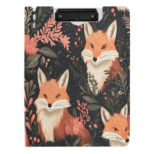 Quteprint Faltbares Klemmbrett mit Fuchs-Wald-Blumenblättern, A4-Aktenordner mit doppelten Metall-Clips, Stiftschlitz – wasserabweisend, Dokumenten-Organizer, Akten-Klemmbretter für Büro, Schule Quteprint Faltbares Klemmbrett mit Fuchs-Wald-Blumenblättern, A4-Aktenordner mit doppelten Metall-Clips, Stiftschlitz – wasserabweisend, Dokumenten-Organizer, Akten-Klemmbretter für Büro, Schule von Quteprint