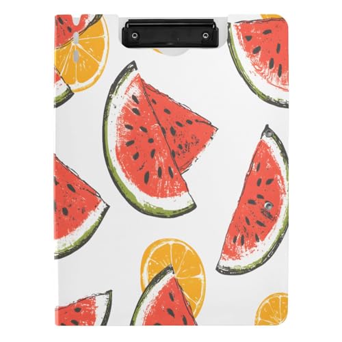 Quteprint Faltbares Klemmbrett mit Wassermelonen-orangefarbenem Muster, A4-Aktenordner mit doppelten Metall-Clips, Stiftschlitz – wasserabweisend, Dokumenten-Organizer, Akten-Klemmbretter für Büro Quteprint Faltbares Klemmbrett mit Wassermelonen-orangefarbenem Muster, A4-Aktenordner mit doppelten Metall-Clips, Stiftschlitz – wasserabweisend, Dokumenten-Organizer, Akten-Klemmbretter für Büro von Quteprint