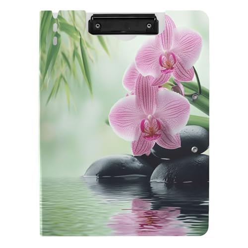 Quteprint Faltbares Klemmbrett mit japanischer Zen-Blumen-Orchidee, A4-Aktenordner mit doppelten Metall-Clips, Stiftschlitz – wasserabweisend, Dokumenten-Organizer, Akten-Klemmbretter für Büro, Schule Quteprint Faltbares Klemmbrett mit japanischer Zen-Blumen-Orchidee, A4-Aktenordner mit doppelten Metall-Clips, Stiftschlitz – wasserabweisend, Dokumenten-Organizer, Akten-Klemmbretter für Büro, Schule von Quteprint