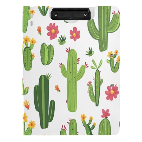 Quteprint Faltbares Klemmbrett mit tropischen Kaktuspflanzen, Blumen, A4, Aktenordner mit doppelten Metall-Clips, Stiftschlitz – wasserabweisend, Dokumenten-Organizer, Datei-Klemmbretter für Büro Quteprint Faltbares Klemmbrett mit tropischen Kaktuspflanzen, Blumen, A4, Aktenordner mit doppelten Metall-Clips, Stiftschlitz – wasserabweisend, Dokumenten-Organizer, Datei-Klemmbretter für Büro von Quteprint