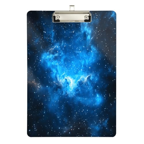 Quteprint Galaxy Blue Stars Deep Space Acryl-Klemmbrett, 22,9 x 31,8 cm, transparentes, kratzfestes Klemmbrett mit (silberfarbenem Metallclip und Wandhaken, 0,6 cm dick, für Büro, Klassenzimmer Quteprint Galaxy Blue Stars Deep Space Acryl-Klemmbrett, 22,9 x 31,8 cm, transparentes, kratzfestes Klemmbrett mit (silberfarbenem Metallclip und Wandhaken, 0,6 cm dick, für Büro, Klassenzimmer von Quteprint