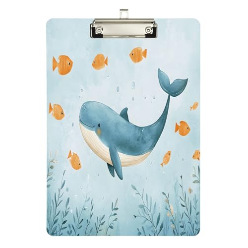 Quteprint Ozean-Tier-Klemmbrett aus Acryl, 22,9 x 31,8 cm, transparentes, kratzfestes Klemmbrett mit (silberfarbenem Metallclip und Wandhaken, 0,6 cm dick, für Büro, Klassenzimmer, Krankenschwestern Quteprint Ozean-Tier-Klemmbrett aus Acryl, 22,9 x 31,8 cm, transparentes, kratzfestes Klemmbrett mit (silberfarbenem Metallclip und Wandhaken, 0,6 cm dick, für Büro, Klassenzimmer, Krankenschwestern von Quteprint