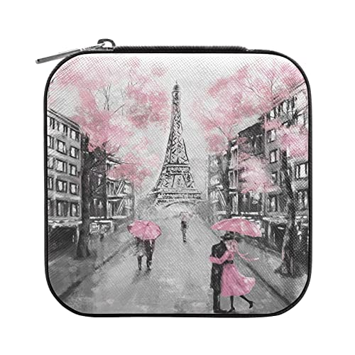 Quteprint Reise-Schmuckschatulle, Organizer, Motiv: Paris Eiffelturm, Baum, Kunst, klein, tragbar, für Ringe, Ohrringe, Halsketten, Armbänder, PU-Leder, Mini-Schmuck-Aufbewahrungsboxen für Frauen und Quteprint Reise-Schmuckschatulle, Organizer, Motiv: Paris Eiffelturm, Baum, Kunst, klein, tragbar, für Ringe, Ohrringe, Halsketten, Armbänder, PU-Leder, Mini-Schmuck-Aufbewahrungsboxen für Frauen und von Quteprint