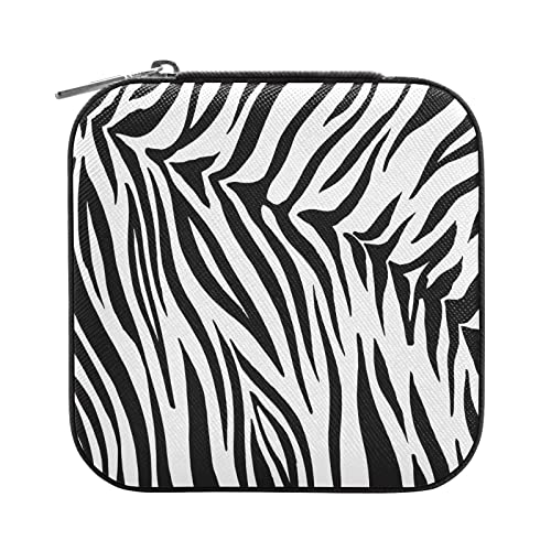 Quteprint Reise-Schmuckschatulle, Organizer, Zebra-Tierdruck, klein, tragbar, für Ringe, Ohrringe, Halsketten, Armbänder, PU-Leder, Mini-Schmuck-Aufbewahrungsboxen für Frauen und Mädchen Quteprint Reise-Schmuckschatulle, Organizer, Zebra-Tierdruck, klein, tragbar, für Ringe, Ohrringe, Halsketten, Armbänder, PU-Leder, Mini-Schmuck-Aufbewahrungsboxen für Frauen und Mädchen von Quteprint