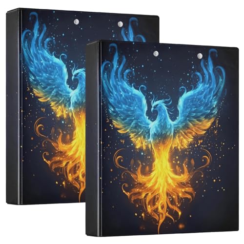 Quteprint Ringbuch mit 3 Ringen, 3,8 cm, rund, mit 3 transparenten Taschen, Klemmbrett und 200 Blatt, für Büro/Schule/Zuhause, 2 Stück Quteprint Ringbuch mit 3 Ringen, 3,8 cm, rund, mit 3 transparenten Taschen, Klemmbrett und 200 Blatt, für Büro/Schule/Zuhause, 2 Stück von Quteprint