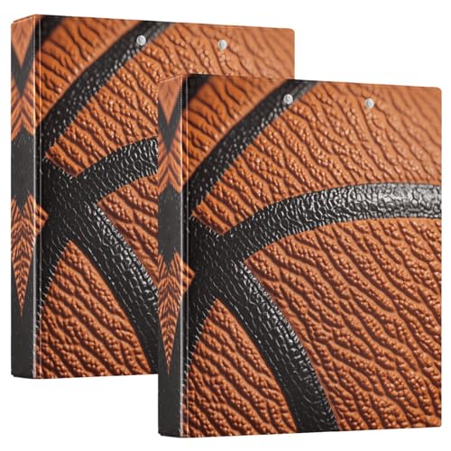 Quteprint Ringbuch mit 3 Ringen, Basketballbälle, Textur, 3,8 cm, runder Ringordner mit 3 transparenten Taschen, Klemmbrett und hält 200 Blatt für Büro/Schule/Zuhause Quteprint Ringbuch mit 3 Ringen, Basketballbälle, Textur, 3,8 cm, runder Ringordner mit 3 transparenten Taschen, Klemmbrett und hält 200 Blatt für Büro/Schule/Zuhause von Quteprint
